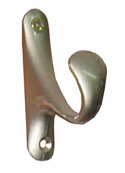 Крючок одежный одинарный утолщенный зеленая бронза (Б-41), 1110170