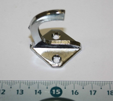 Крючок одежный одинарный малый белый (Б-31), 1110024