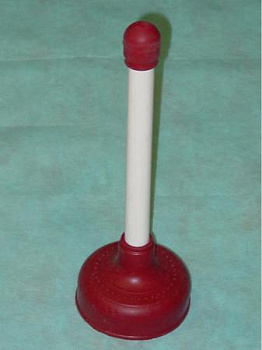 Вантуз цветной с длинной ручкой (D-110 мм, L-380 мм), 1206005